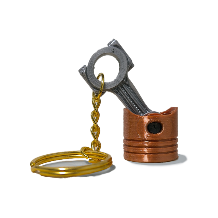 Llavero Pistón 3D con Oscilación