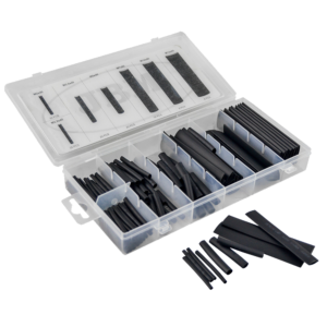 Estuche De Tubos Termoretráctiles Negros 127Pcs
