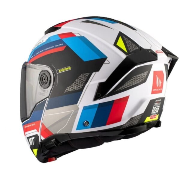 Casco modular MT Helmets Atom2 SV Bast A0 Perla Brillo - Imagen 4