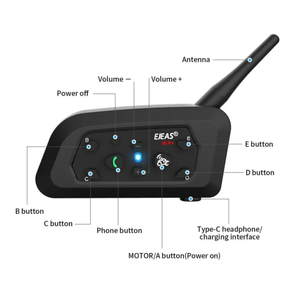 Intercomunicador Ejeas V6Pro+ - Imagen 2