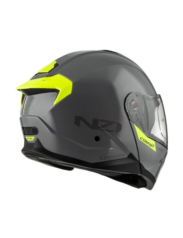 Casco NZI Combi 3 Duo Solid Nouveau Gris / Amarillo - Imagen 4