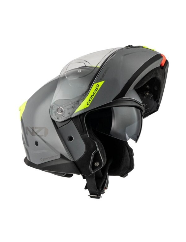 Casco NZI Combi 3 Duo Solid Nouveau Gris / Amarillo - Imagen 3